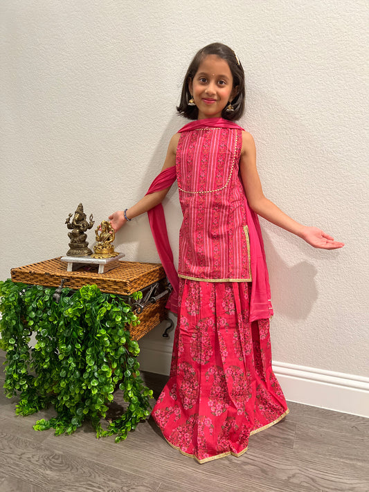 Pink Girls Ethnic Wear