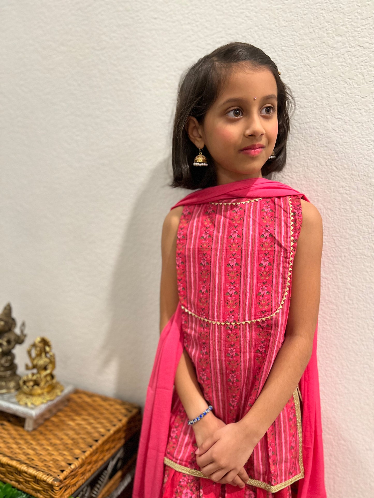 Pink Girls Ethnic Wear