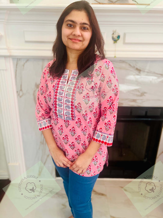 Pink Women Short Top