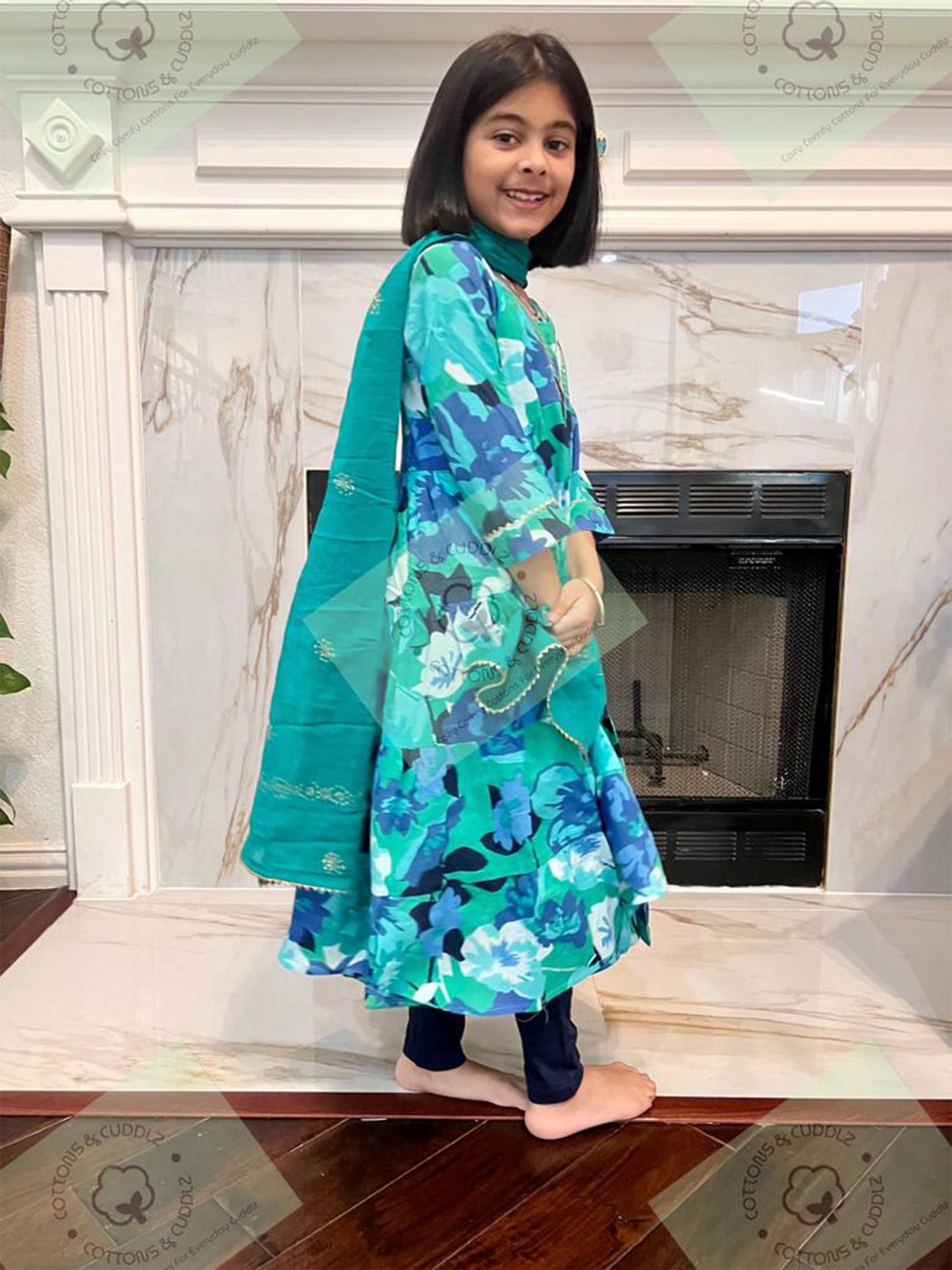 Blue Girls Ethnic Wear