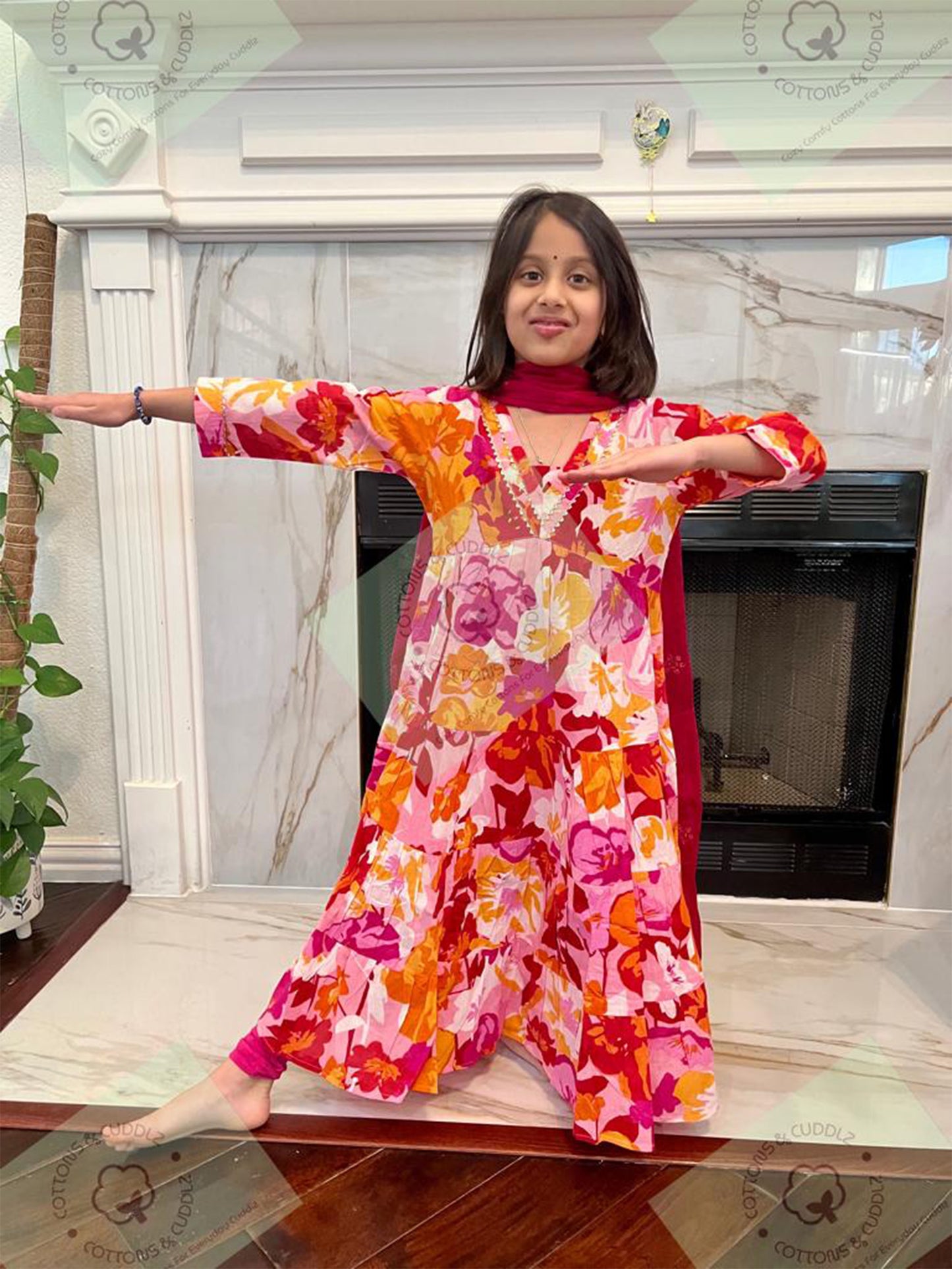 Pink Girls Ethnic Wear