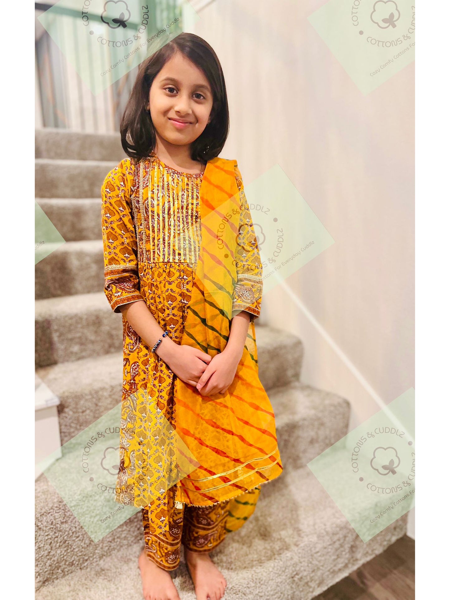 Mustard Girls Ethnic Wear