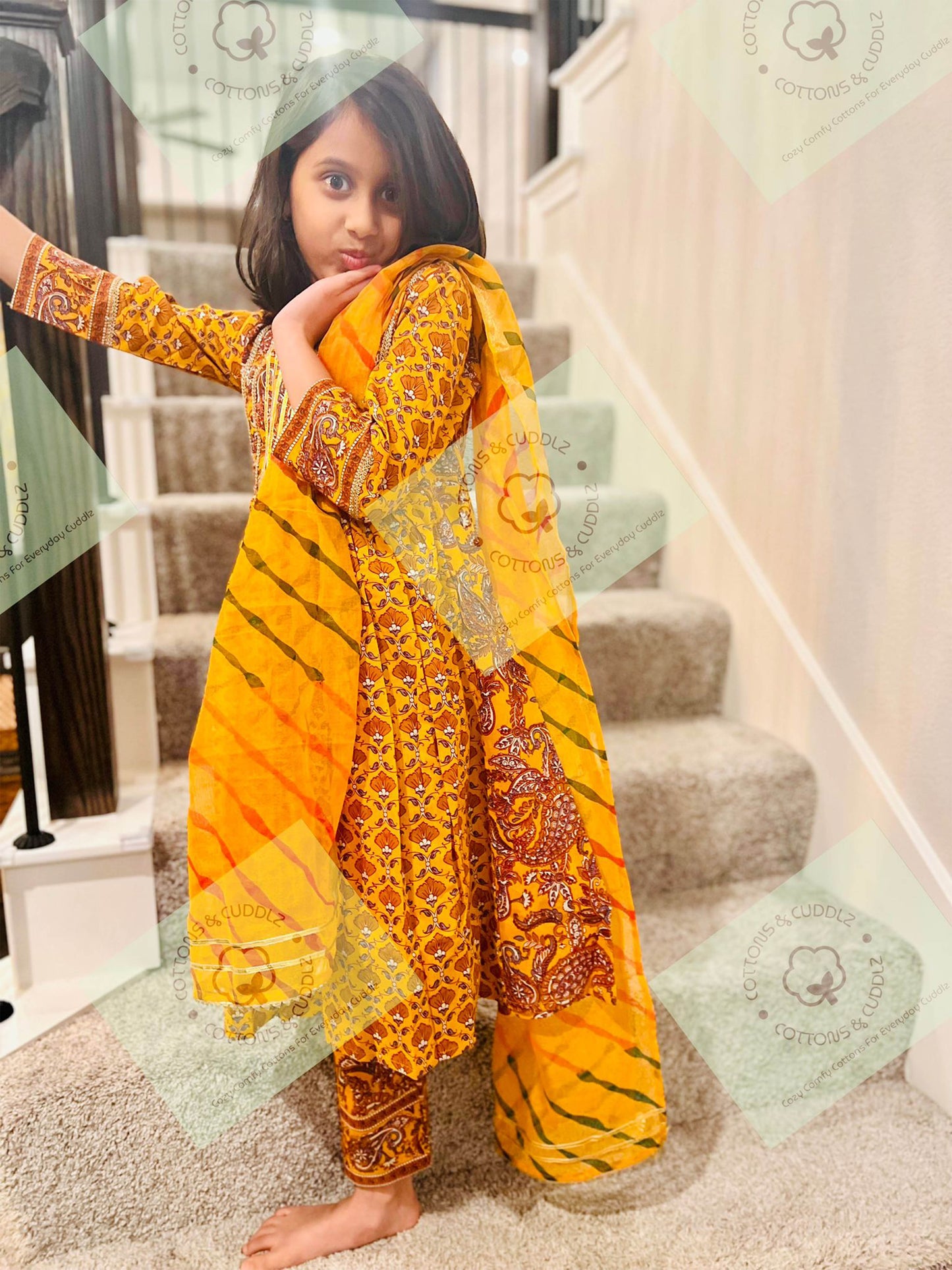 Mustard Girls Ethnic Wear