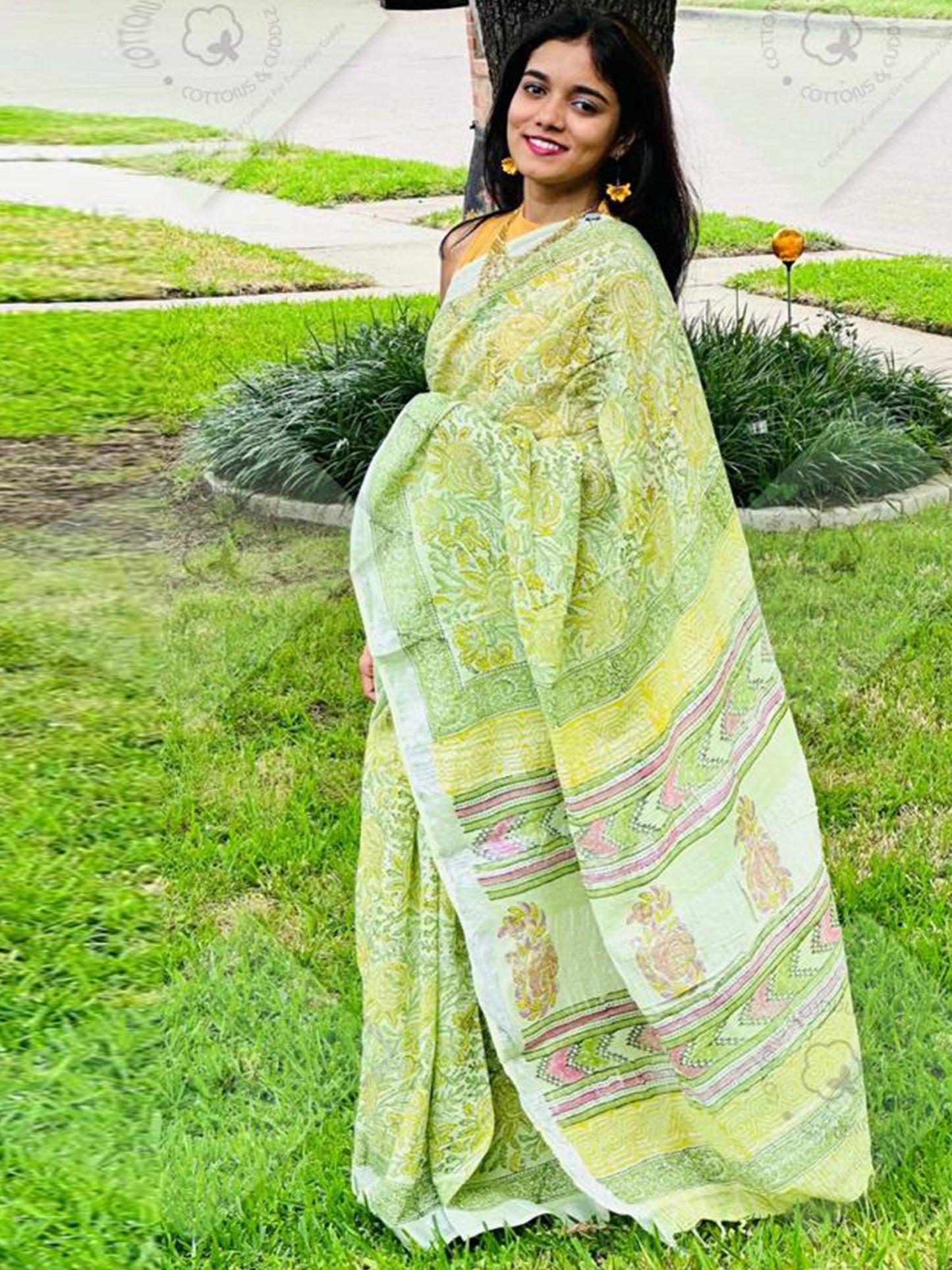 Green Women Saree