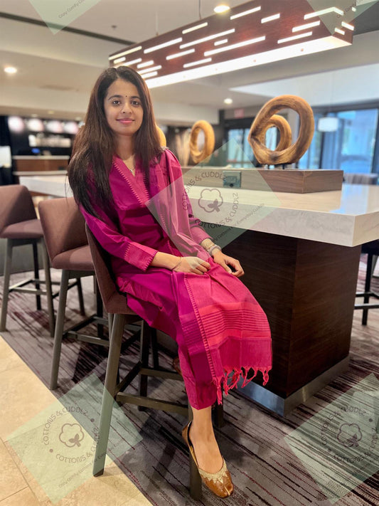 Hot Pink Women 3 piece Suit