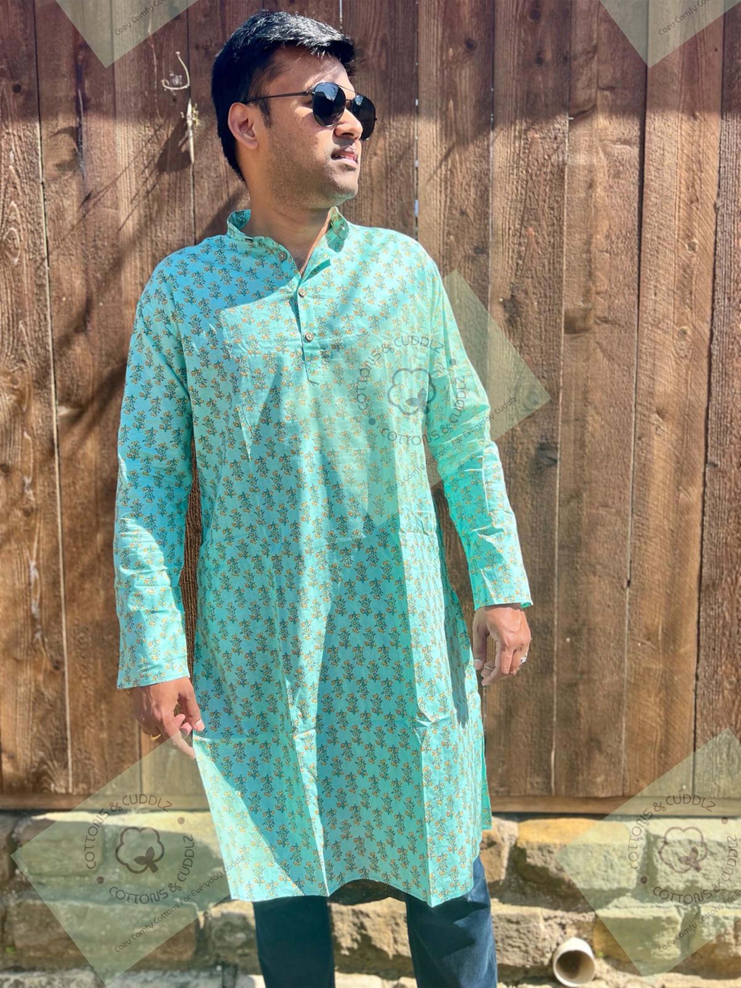 Green Men Kurta