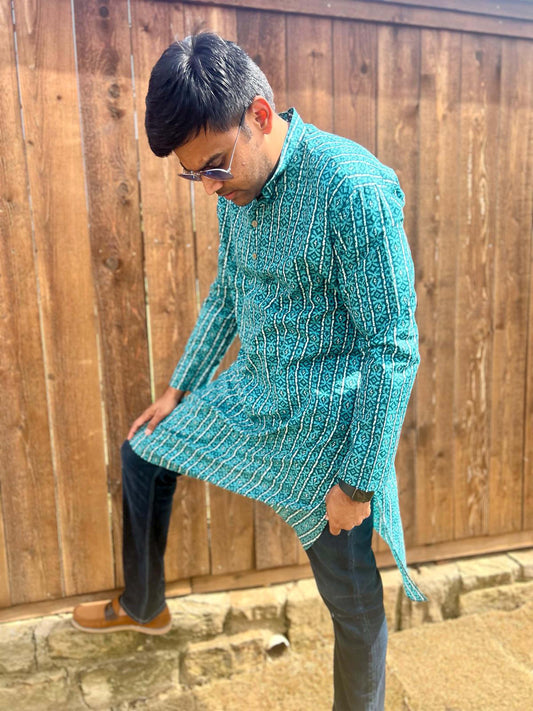 Green Men Kurta
