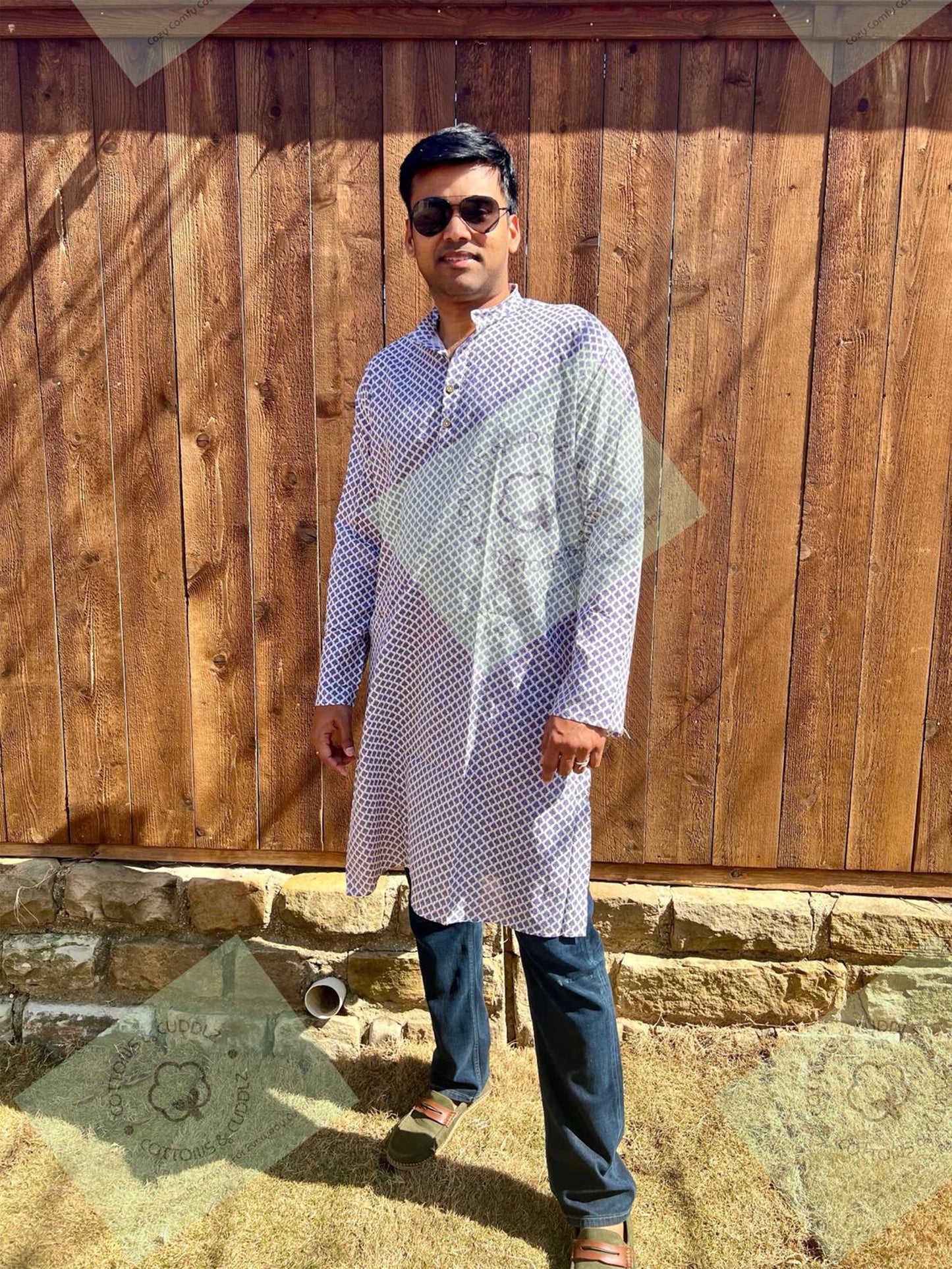 Lilac Men Kurta