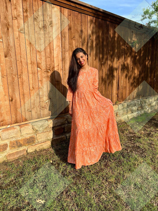Orange Girls Ethnic Wear