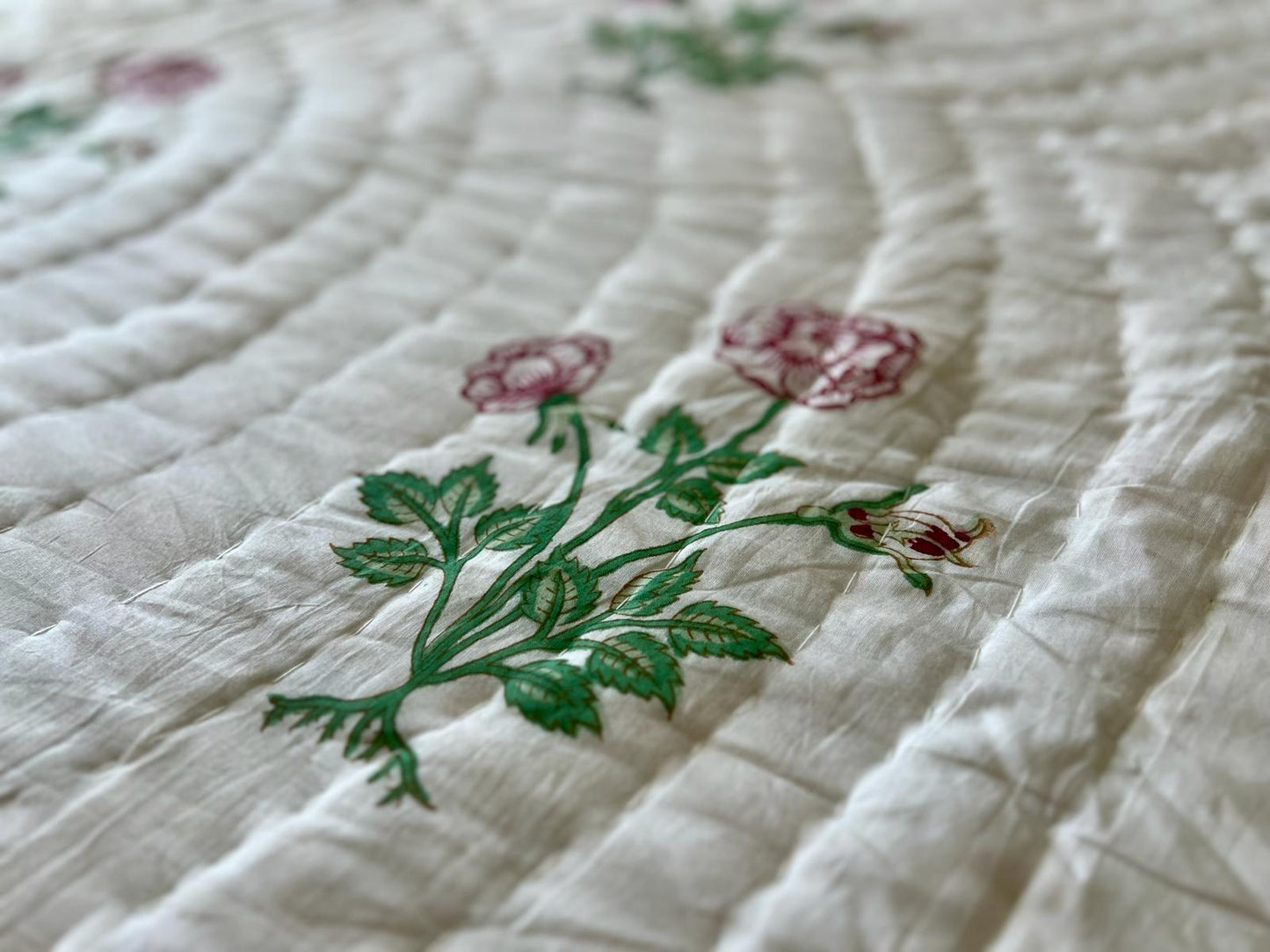 Red Rose Cotton King Quilt