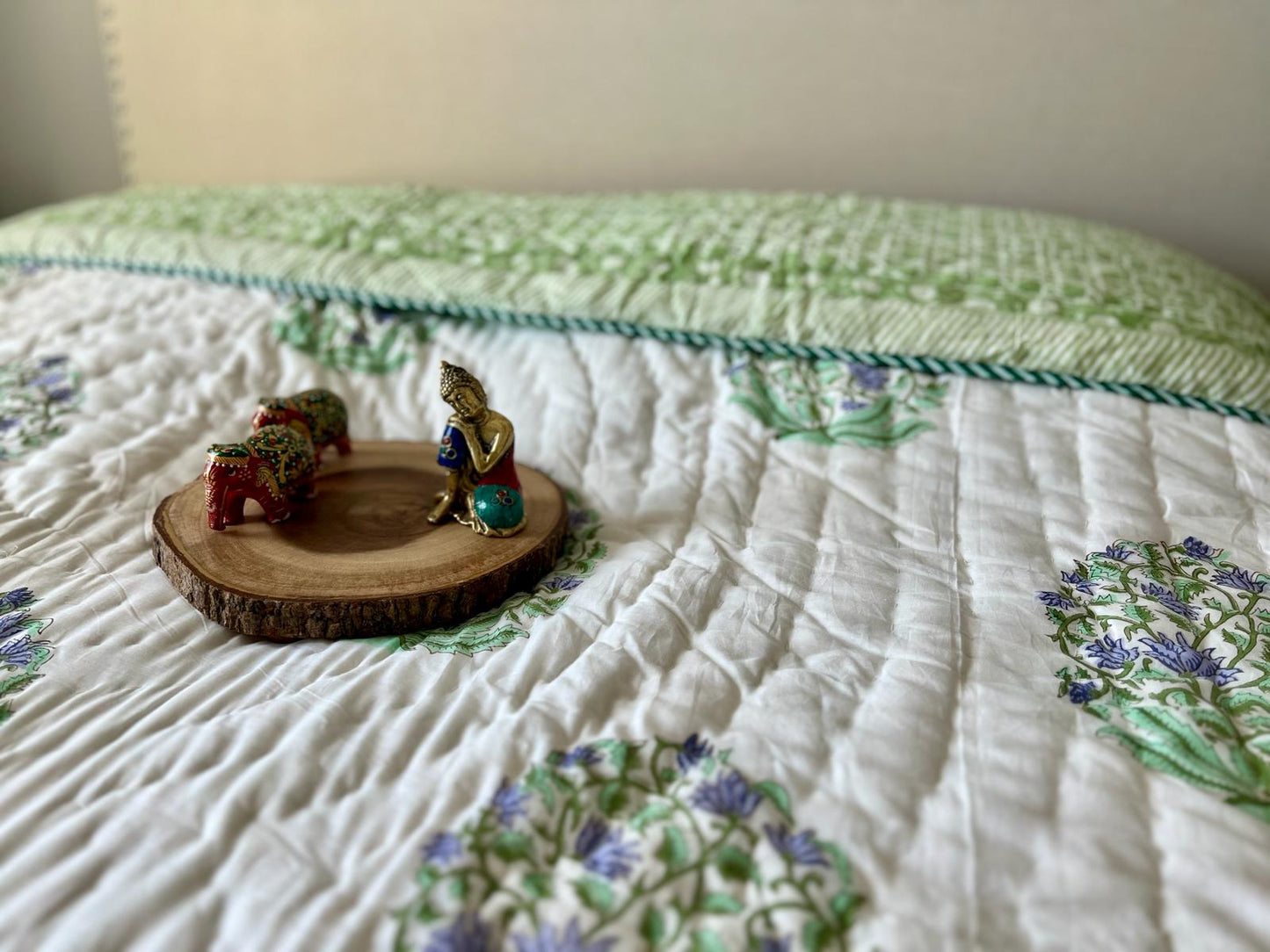 Purple Flower Cotton King Quilt