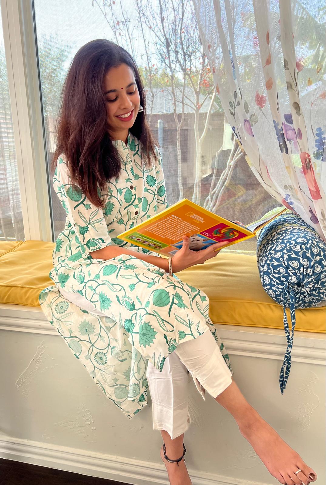 2 Piece Green Kurta Set