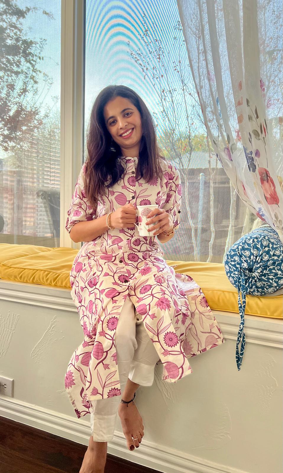 2 Piece Purple Kurta Set
