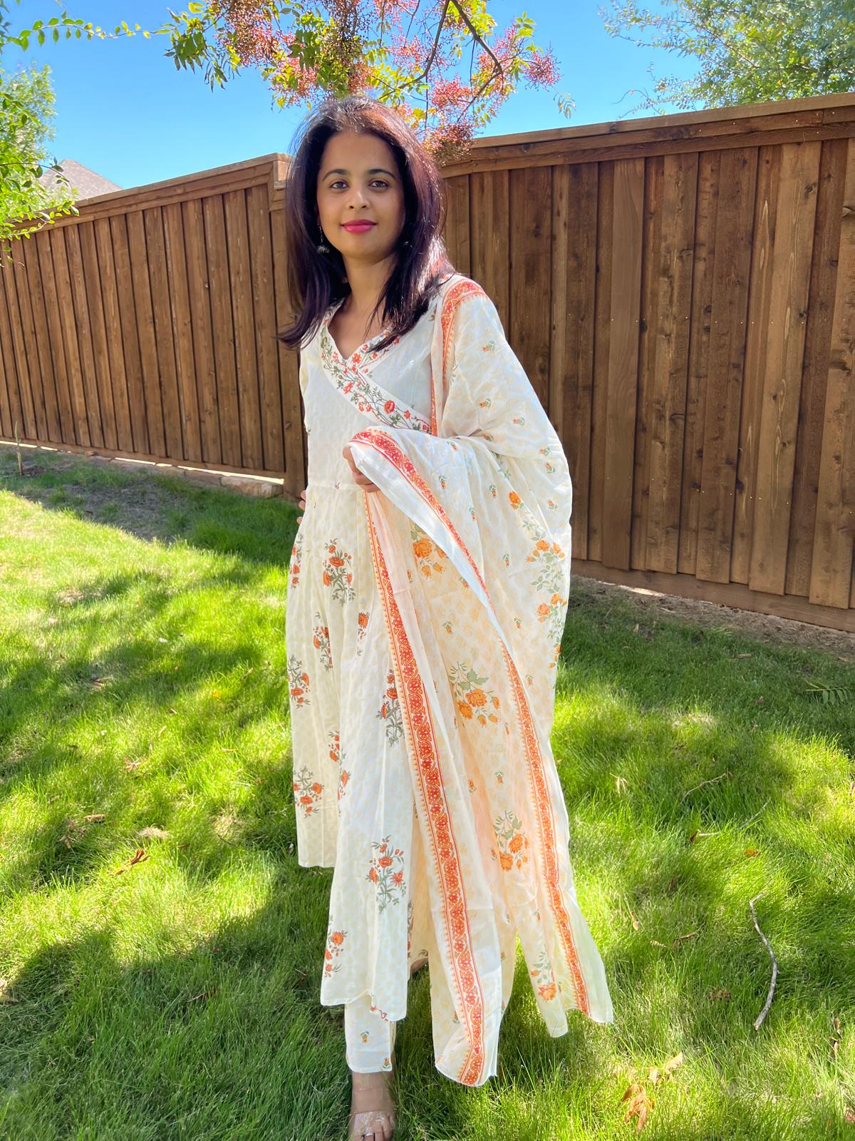 Orange Chudi Set