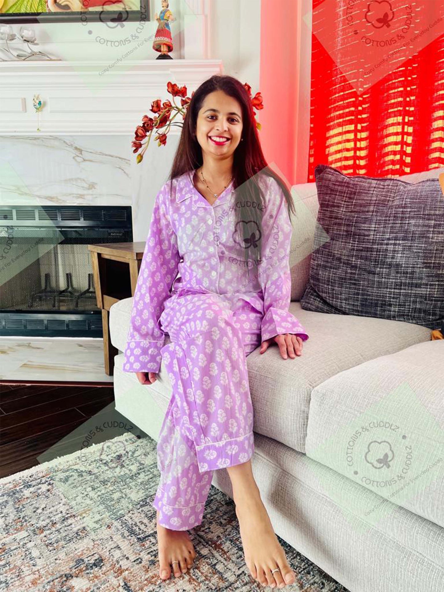 Lilac Women Lounge Wear