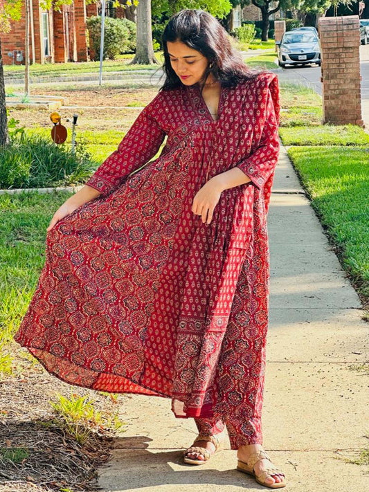 Maroon Women 3 piece Suit
