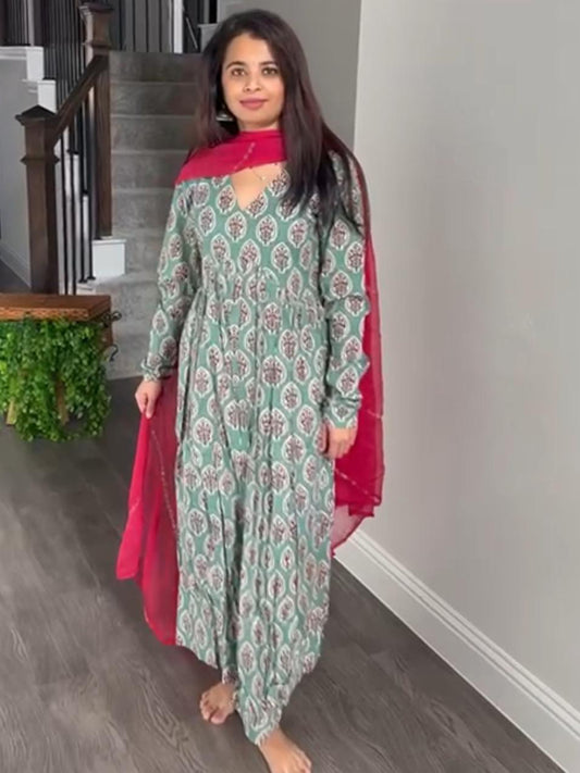 Dark Teal Green Women 3 piece Suit