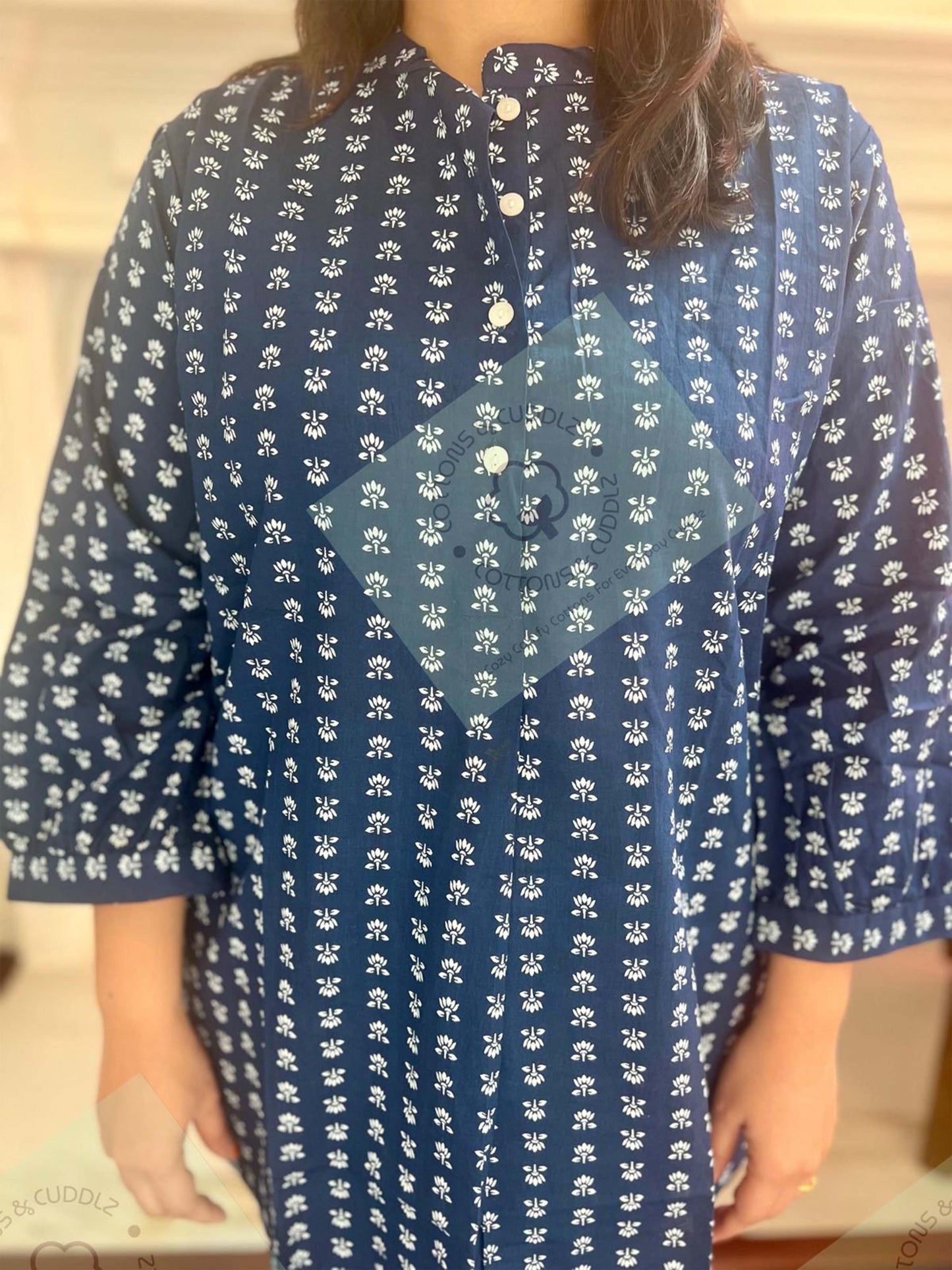 Dark Blue Women Short Top